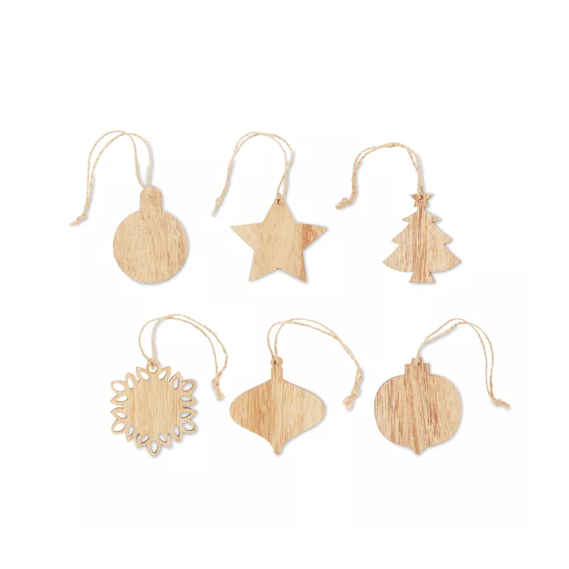 Adornos navideños de madera