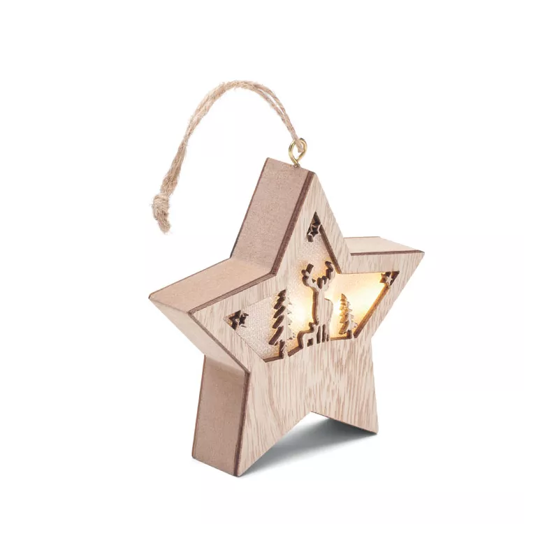 Estrella de MDF con luz