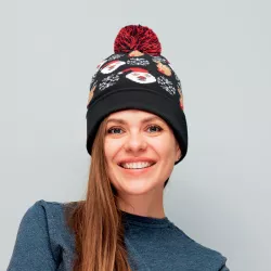 Gorro de punto navideño