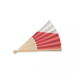 Abanico bambú diseño bandera