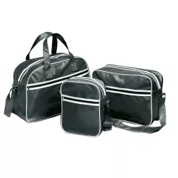 Bolsa deporte estilo bowling de PVC con asas y banderola.