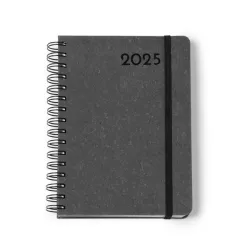 Agenda de cuero reciclado, anillas, A5, página/día