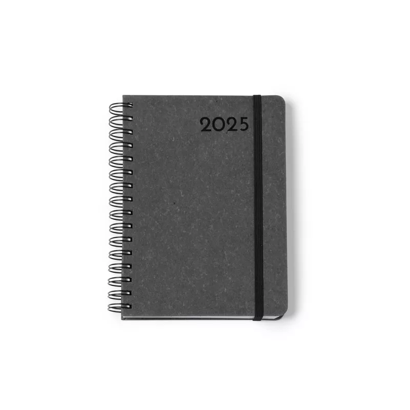 Agenda de cuero reciclado, anillas, A5, página/día