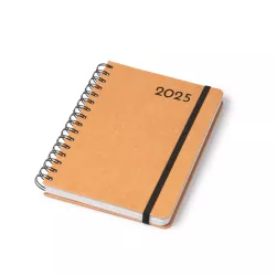 Agenda de cuero reciclado, anillas, A5, página/día