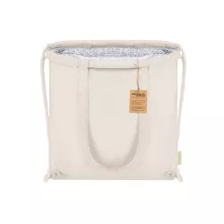 Bolsa Mochila Nevera Algodón Reciclado 140 g/ m2/ Aluminio