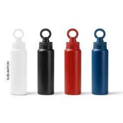 Bidón térmico acero inox. y soporte para móvil