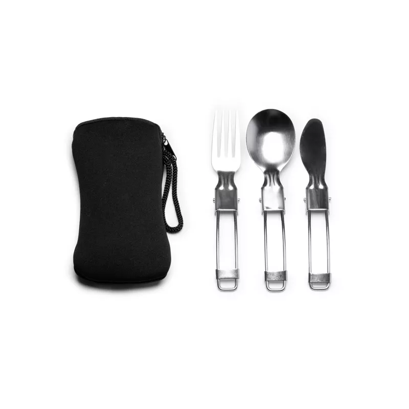 Set Cubiertos plegables de acero inoxidable