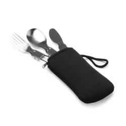 Set Cubiertos plegables de acero inoxidable