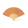 Abanico poliéster y bambú.