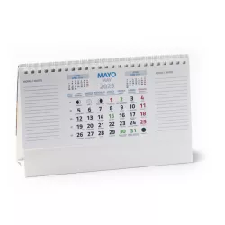 Calendario Sobremesa horizontal con anillas