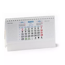 Calendario Sobremesa horizontal con anillas