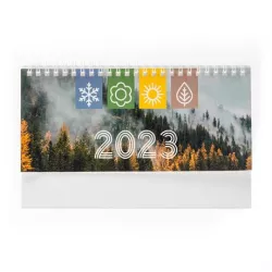 Calendario Sobremesa horizontal con anillas