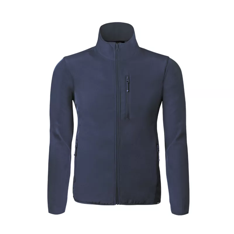 Chaqueta Exterior: Soft Shell, 92% Poliéster RPET/ 8% Elastano. Interior: 100% Poliéster Micropolar 