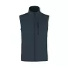 Chaleco Exterior: Soft Shell, 92% Poliéster RPET/ 8% Elastano. Interior: 100% Poliéster Micropolar R