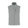 Chaleco Exterior: Soft Shell, 92% Poliéster RPET/ 8% Elastano. Interior: 100% Poliéster Micropolar R