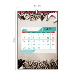 Calendario mensual pared