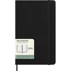 Agenda semanal de 12 meses L horizontal con tapa dura "Moleskine" - Negro intenso