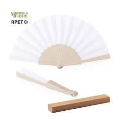 Abanico fibra bambú tela RPET