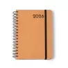 Agenda de cuero reciclado, anillas, A5, página/día
