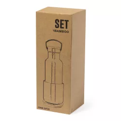 Set Acero Inox/ Bambú