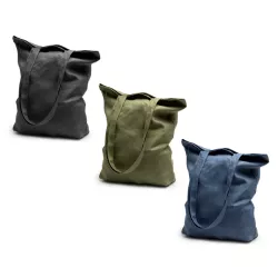 Bolsa de cáñamo con fuelle y asas largas reforzadas