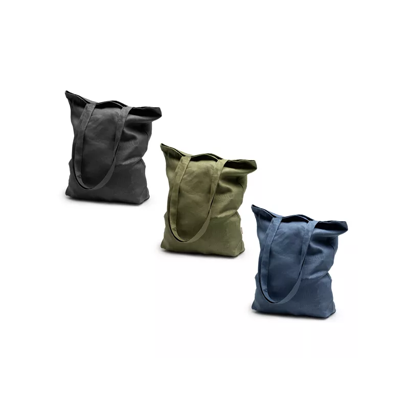 Bolsa de cáñamo con fuelle y asas largas reforzadas