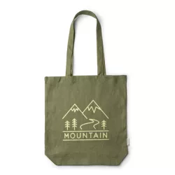 Bolsa de cáñamo con fuelle y asas largas reforzadas