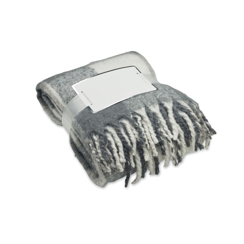 Manta de mohair a cuadros