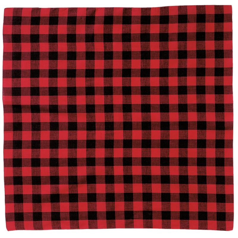 Pañuelo Cuadrado Adulto Rojo/Negro