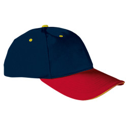 Gorra Adulto Azul Marino/Rojo/Amarillo