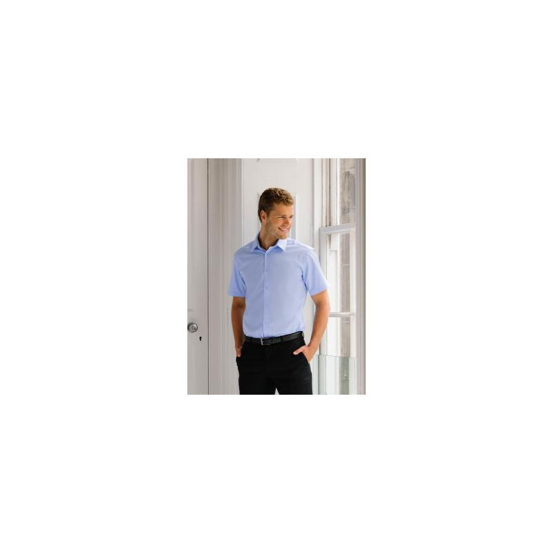 Camisa en Espiquilla M/Corta Hombre