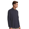 Camisa de algodón pique Neo Blue Basile Men Sol`s