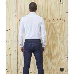 Camisa de algodón pique Neo Blue Basile Men Sol`s