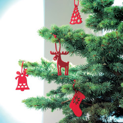Set 6 adornos árbol en fieltro