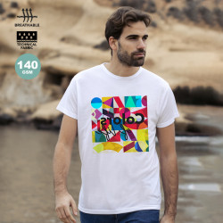 Camiseta Adulto 100% Poliéster 140 g/ m2. Tacto Algodón