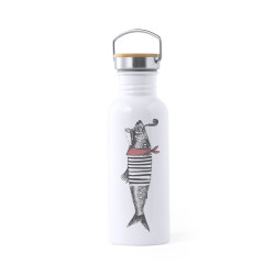 Bidón Sublimación Acero Inox/ Bambú 750ml 