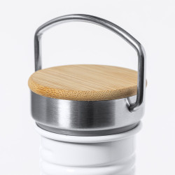 Bidón Sublimación Acero Inox/ Bambú 750ml 