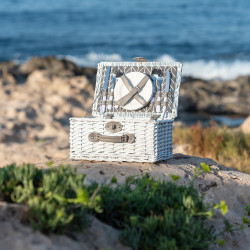 Cesta Nevera Picnic Mimbre/ Poliéster/ Aluminio