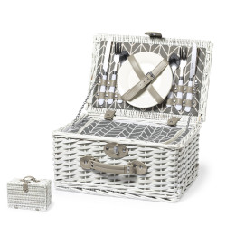 Cesta Nevera Picnic Mimbre/ Poliéster/ Aluminio