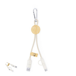 Cable Cargador Caña de Trigo/ ABS/ Bambú/ Algodón