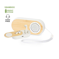 Auriculares Altavoz Caña de Trigo/ ABS/ Bambú