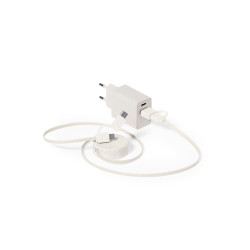 Set Cargadores Caña de Trigo/ ABS. Cargador USB Carga Rápida, 1 Salida USB y 1 Salida Tipo C