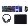 Set Gamer Luces Led Multicolor. Conexión USB. Teclado. Ratón Óptico