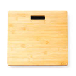 Báscula de baño de bambú