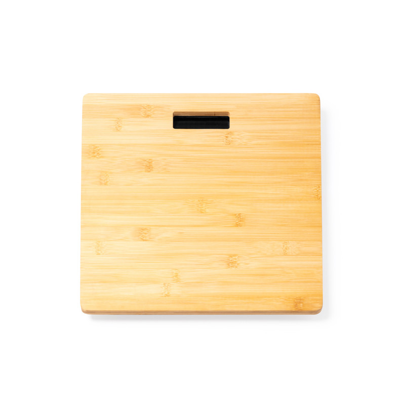 Báscula de baño de bambú