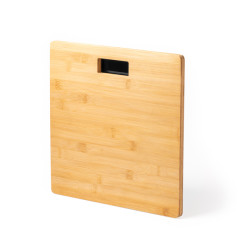 Báscula de baño de bambú