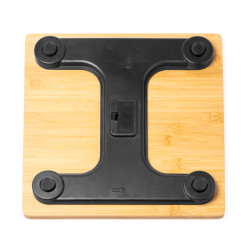 Báscula de baño de bambú