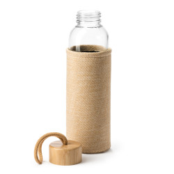 Botella de cristal con funda de yute  500 ml