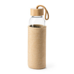 Botella de cristal con funda de yute  500 ml
