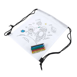 Mochila de non woven de cuerdas para colorear